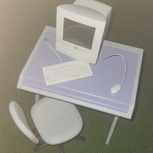 American Girl Doll Pleasant Company Computer Set with Chair And Monitor